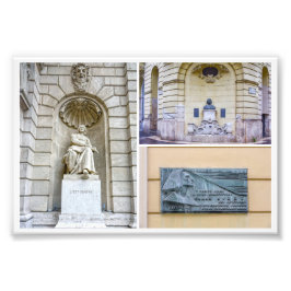 Franz Liszt Sculptures Collage Fotodruck