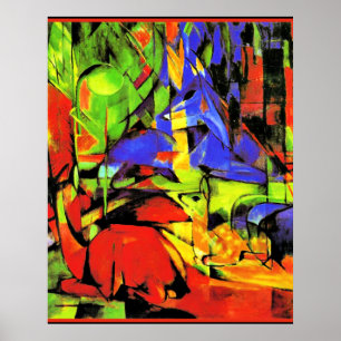 Franz Marc abstrakte Kunstwerke, Kampfformen Poster