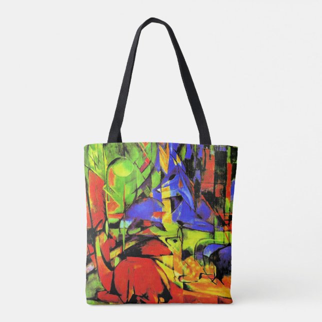 Franz Marc abstrakte Kunstwerke, Kampfformen Tasche (Rückseite)