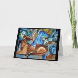 Franz Marc, Bildende Kunst, zwei Hunde Karte