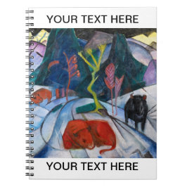 Franz Marc Bison im Winter Personalisiert Notizblock