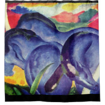 Franz Marc BLUE RIDER HORSES Duschvorhang