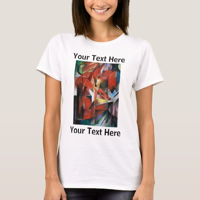 Franz Marc Célèbre Peinture Le T-Shirt Foxes (Devant)