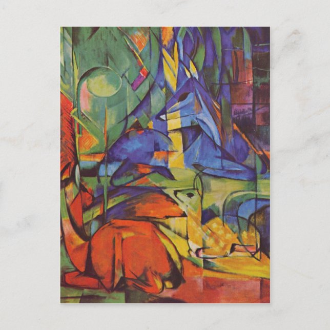 Franz Marc - Deer in Forest Postkarte (Vorderseite)