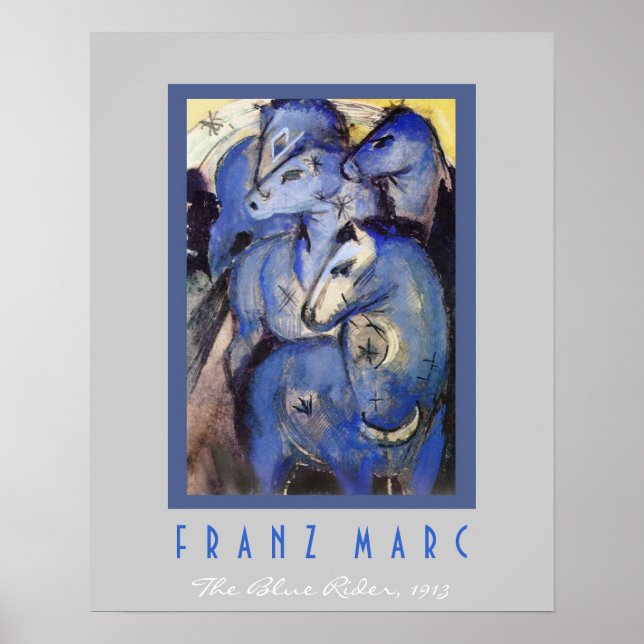 Franz Marc - Der Blaue Reiter - Pferde Poster (Vorne)