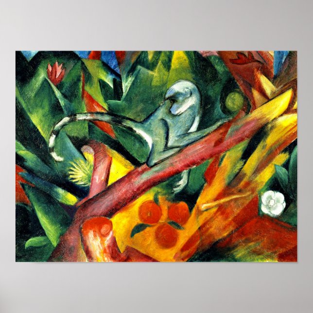 Franz Marc - Der kleine Affe Poster (Vorne)