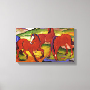 Franz Marc, der Pferde weiden lässt Leinwanddruck