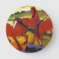 Franz Marc, der Pferdeuhr weiden lässt
