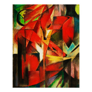 Franz Marc Die Füchse Rotfuchs Moderne Kunstmalere Poster