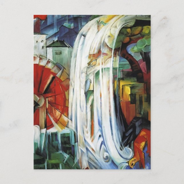 Franz Marc - Die verzauberte Mühle Postkarte (Vorderseite)