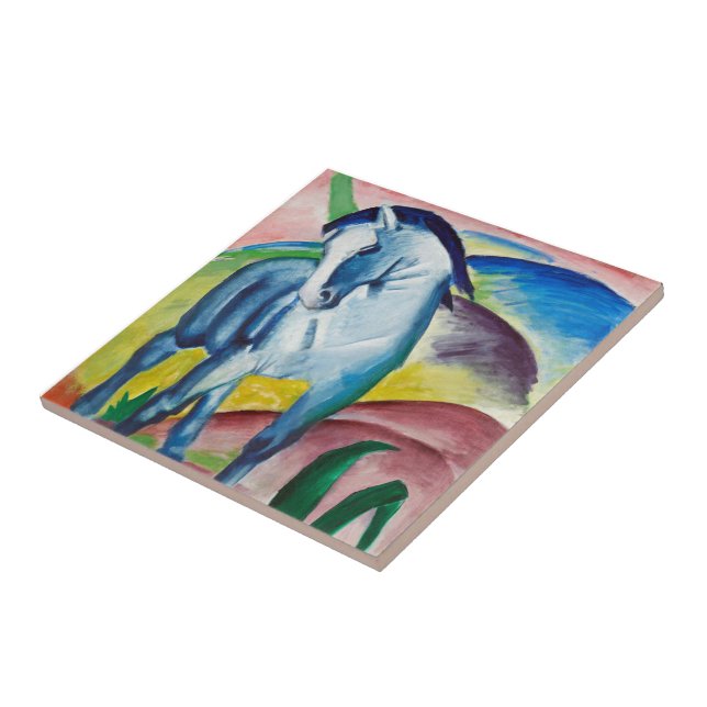 Franz Marc Famous Painting Blue Horse (1911) Fliese (Seite)