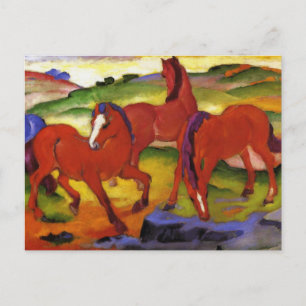 Franz Marc Grazing Horses Postcard Postkarte