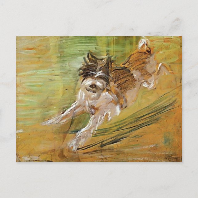 Franz Marc: Jumping Dog Schlick Postkarte (Vorderseite)