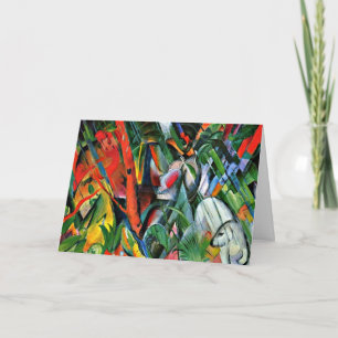 Franz Marc Kunst: Im Regen, berühmtes Gemälde, Karte