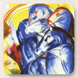Franz Marc la tour des dessous de verre bleus de