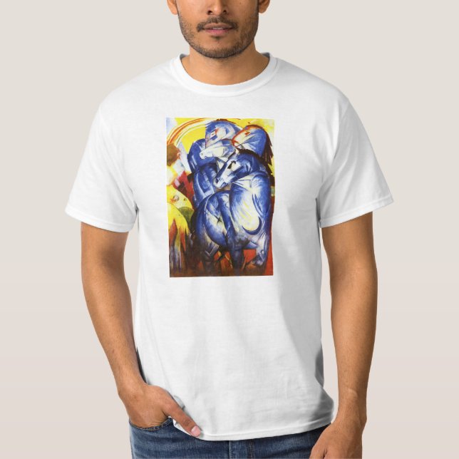 Franz Marc la tour du T-shirt bleu de chevaux (Devant)