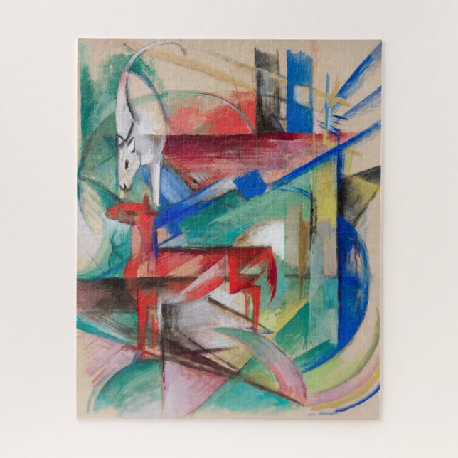 Franz Marc Landschaft mit Tieren (Vertikal)