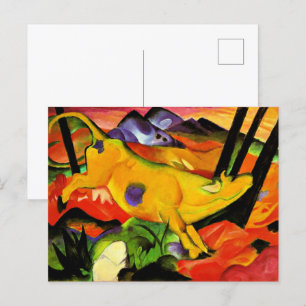 Franz Marc Malerei, Die gelbe Kuh Postkarte