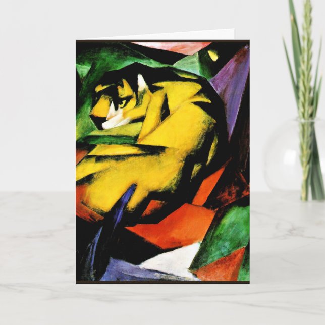Franz Marc-Malerei, Tiger Karte (Vorderseite)