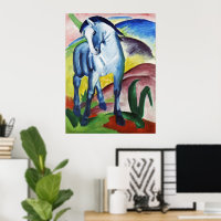 Franz Marc Modernes Blaues Pferd I Expressionistis