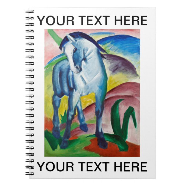Franz Marc Personalisiertes Malen des Blauen Pferd Notizblock (Vorderseite)