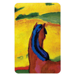 Franz Marc - Pferd in einer Landschaftsmalerei Magnet