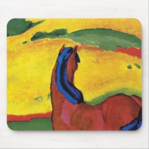Franz Marc - Pferd in einer Landschaftsmalerei Mousepad