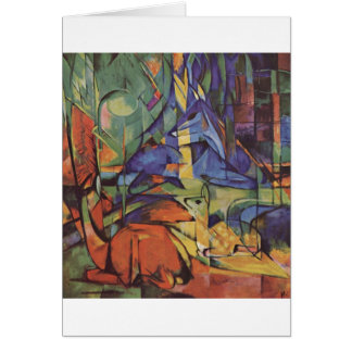 Franz Marc - Rotwild dem Kitz in des Holz-II des