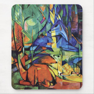 Franz Marc - Rotwild im Wald (ii) Mousepad