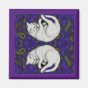 Franz Marc, Schlafen mit weißer Katze Magnet