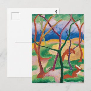 Franz Marc Spielende Wiesel Expressionistische Kun Postkarte