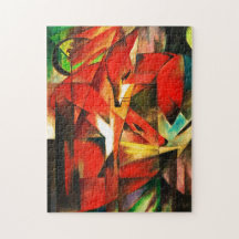 Franz Marc The Foxes Red Fox Moderne Kunst Malerei