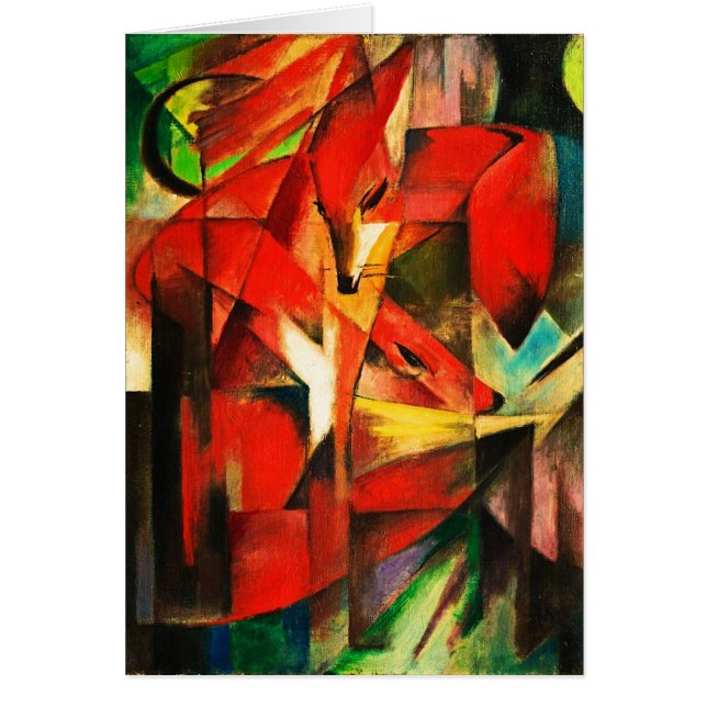 Franz Marc The Foxes Red Fox Moderne Kunst Malerei (Vorne)