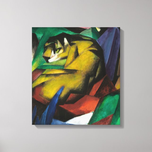 Franz Marc The Tiger Leinwanddruck (Vorderseite)