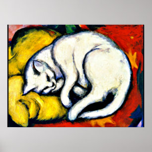 Franz Marc - White Cat. Poster