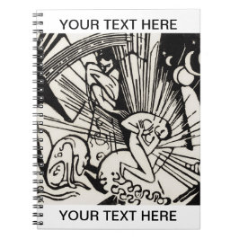 Franz Marc Woodcut Reconciliation Personalisiert Notizblock