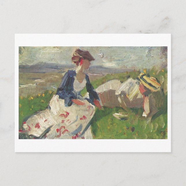 Franz Marc - Zwei Frauen auf dem Berg 1906 Frauen Postkarte (Vorderseite)