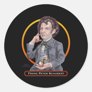 Franz Peter Schubert, österreichischer Komponist Runder Aufkleber