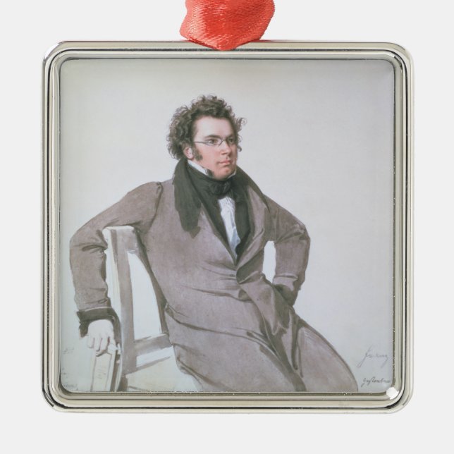 Franz Schubert, 1825 Silbernes Ornament (Vorne)
