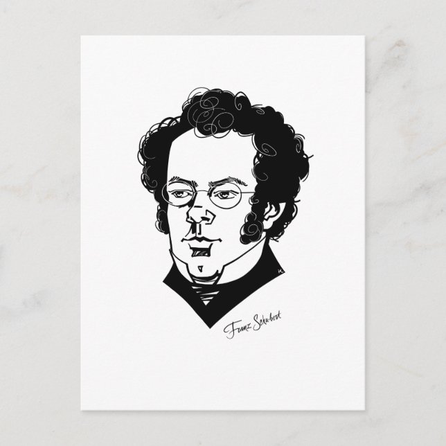 Franz Schubert Postkarte (Vorderseite)