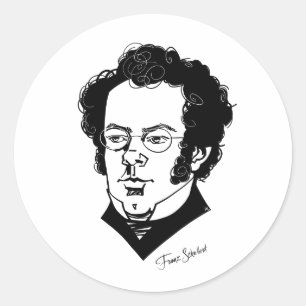 Franz Schubert Runder Aufkleber