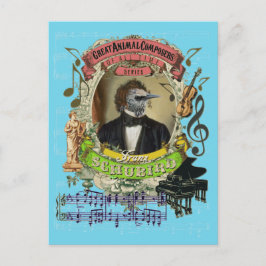 Franz Schubird Funny Bird Animal Composer Schubert Postkarte