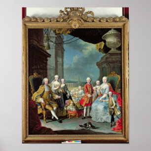 Franz Stephan I mit seiner Ehefrau Marie-Therese Poster