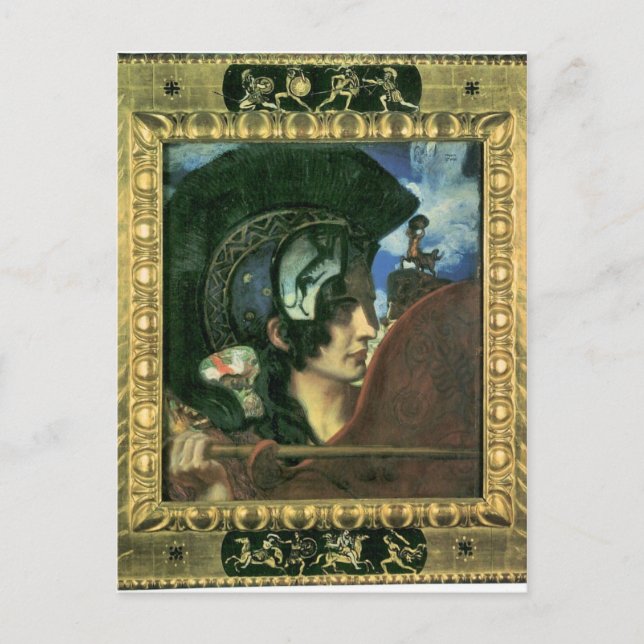 Franz von Stuck - Kampf gegen Amazon Postkarte (Vorderseite)