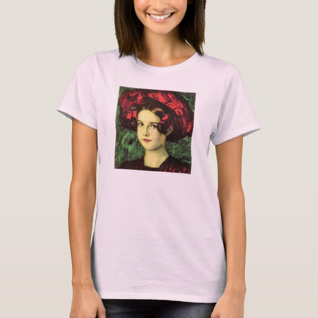 Franz von Stuck - Mary mit rotem Hut T-Shirt (Vorderseite)