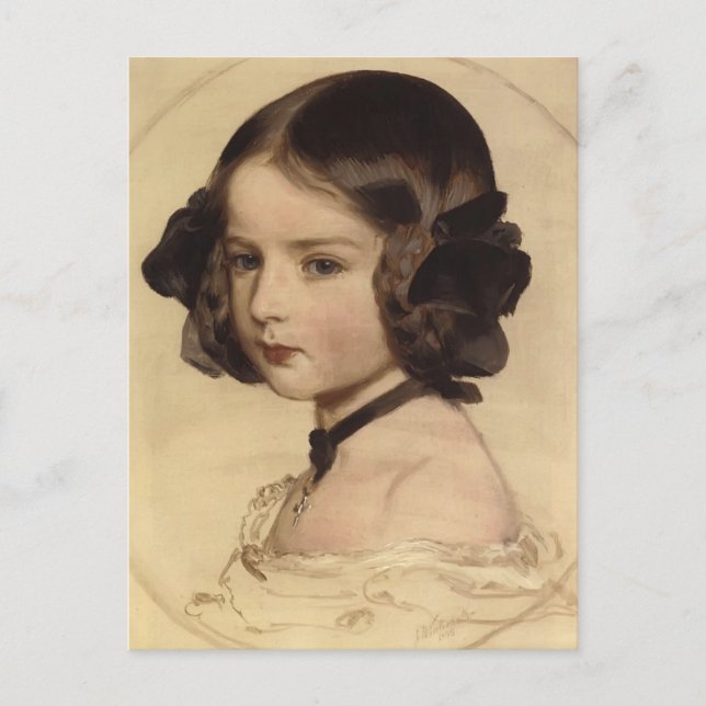 Franz Winterhalter-Pincess Clothilde Saxen Coburg Postkarte (Vorderseite)