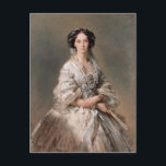 Franz Winterhalter - Portrait der Kaiserin Maria Postkarte<br><div class="desc">Das Portrait der Kaiserin Maria Alexandrowna aus Neo-Rokoko wurde 1857 vom berühmten Maler Franz Xaver Winterhalter mit Öl auf Leinwand hergestellt. Er studierte als Verfasser und Lithograf an der Werkstatt Karl Ludwig Schüler in Freiburg. 1823, im Alter von 18 Jahren, ging er nach München, unter der Schirmherrschaft des Industriellen Baron...</div>