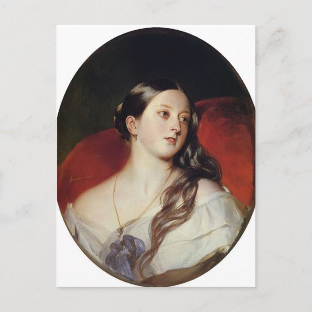 Franz Xaver Winterhalter- Königin Victoria Postkarte (Vorderseite)