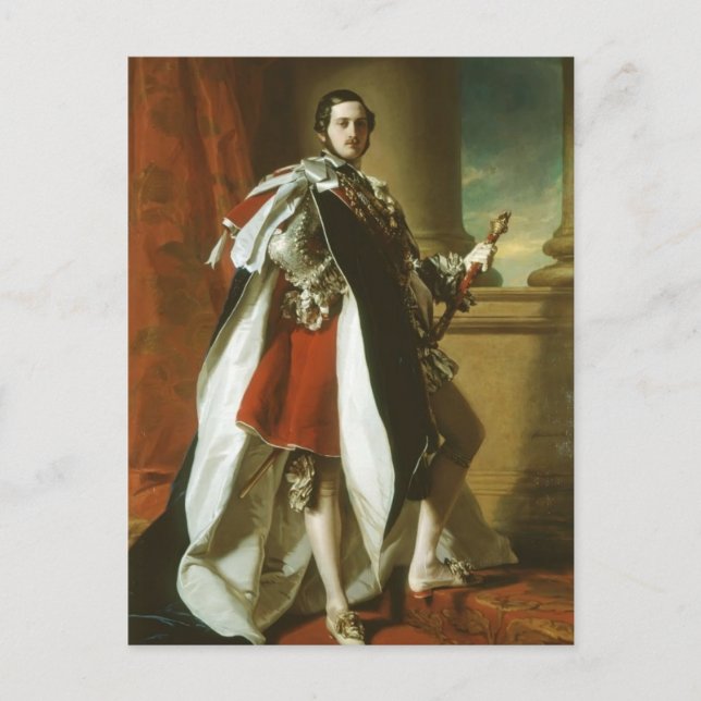 Franz Xaver Winterhalter-Portrait von Prinz Albert Postkarte (Vorderseite)