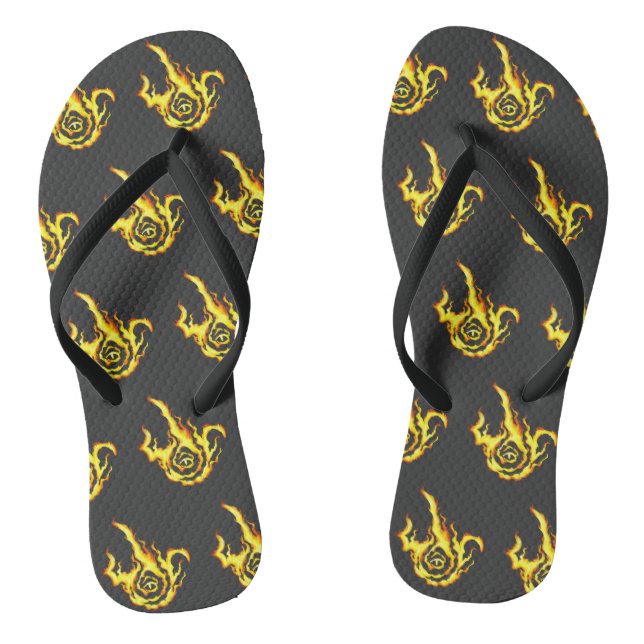 Franzied Flame Fan Art Flip Flops (Fußbett)